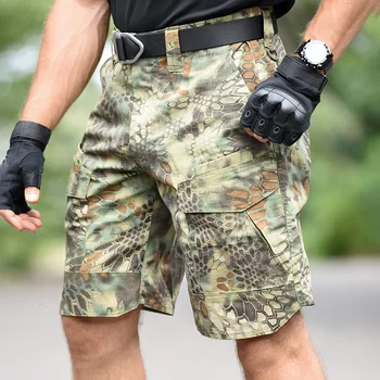 TopFıght Taktik Şort erkek Yaz Açık Rahat Commuting Nefes Çok Cep iş elbisesi Kamuflaj pantolon Görüntü