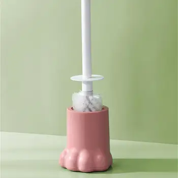 Tuvalet Fırçası Seti Karikatür Hızlı Kuruyan Pençe Şekli Uzun Saplı Taban Temizleme Araçları Wc Temizleyici Fırça Yaratıcı Sevimli Derin Temiz Görüntü