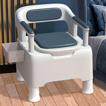Tuvalet sandalyesi ev taşınabilir çömelme tuvalet basit sürgü hamile kadınlar ve yaşlılar mobil pisuar tuvalet kapalı yetişkin Görüntü