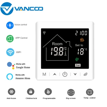 Tuya 220V Sıcaklık Kontrol Cihazı WİFİ Akıllı Termostat Su / Elektrik / Gaz Kazanı İsıtma ile Çalışmak Google Ev ve Alexa Görüntü