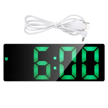 USB Elektronik Saat Elektronik Saat dijital alarmlı saat Saat Çok Fonksiyonlu Ofis Ev için Dayanıklı Görüntü
