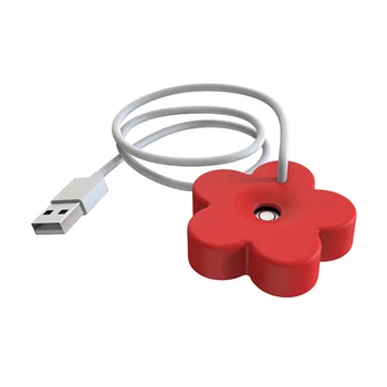 USB Taşınabilir Mini Kişisel Nemlendirici Küçük Serin Sis Dilsiz 8 H Otomatik Kapanma Nemlendirici Ev Ofis için Kırmızı Görüntü