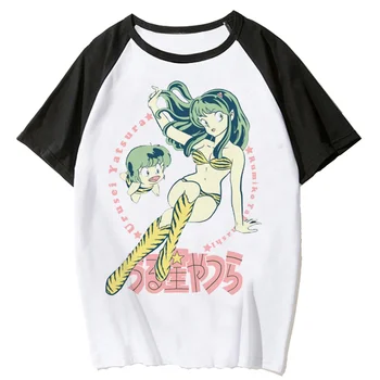 Urusei Yatsura t-shirt kadın yaz tshirt kadın streetwear y2k komik giysiler Görüntü