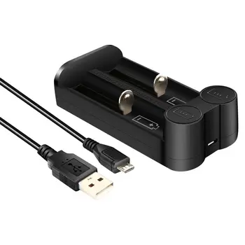 Uygun Güvenlik Lityum Piller USB şarj aleti Akıllı 2 Yuvası şarj adaptörü Otomatik Durdurma Akıllı Şarj Görüntü