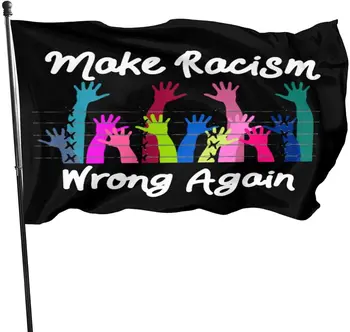 Yapmak Racism Yanlış Tekrar Bayrakları Parti Bahçe Kapalı ve Açık Geçit Dekorasyon Bayrağı Anlamlı Hatıra Hediye Kadın Erkek için Görüntü