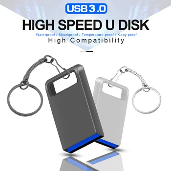 Yeni Süper Mini Metal 3.0 USB flash sürücü 128 GB 64 GB 32 GB 16 GB Pendrive Bellek Sopa 64 GB 128 GB depolama aygıtı USB sürücüsü Görüntü