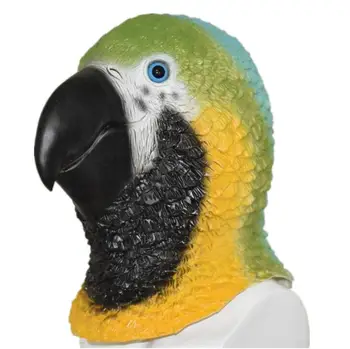 Yenilik Papağan Maskesi Lateks Kauçuk Hayvan Kuş baş maskesi Cadılar Bayramı Cosplay Kostüm Partisi Sahne Görüntü