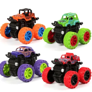 Çocuklar oyuncak arabalar Dört tekerlekten Çekiş Off-road Araç Dublör Damperli Atalet Araba Geri Çekin oyuncak arabalar için Erkek Kız Doğum Günü noel hediyesi Görüntü