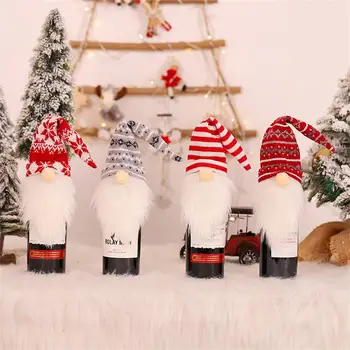 Şenlikli Giyinmek Parti Malzemeleri Noel Süslemeleri Noel Dekorasyon Ev Dekorasyon Noel Şişe Seti Takılar Görüntü